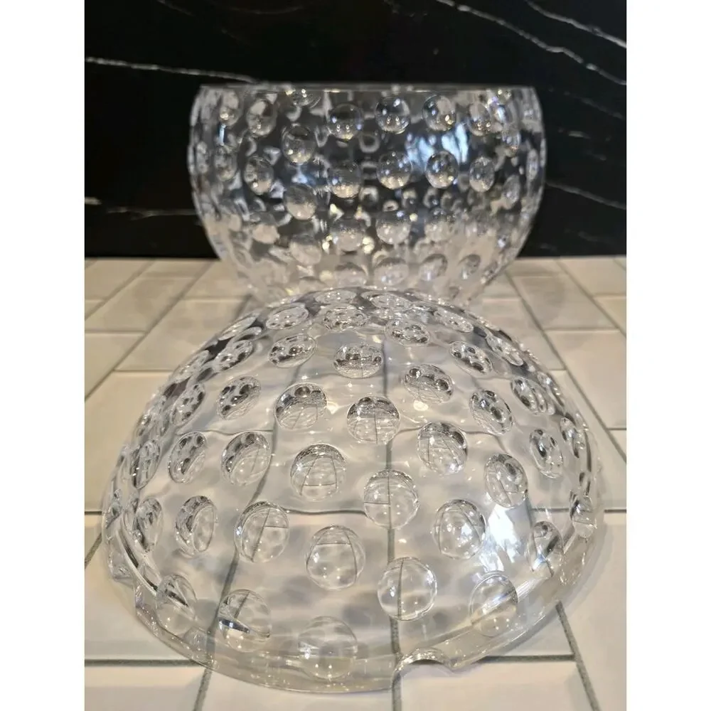 Mid-Century Modern Grainware Spherical Lucite Ice Bucket Golf Ball Cocktails GUC